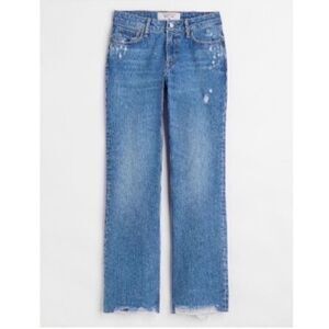 H&M Flare Distressed Blue Jeans (Size 6)